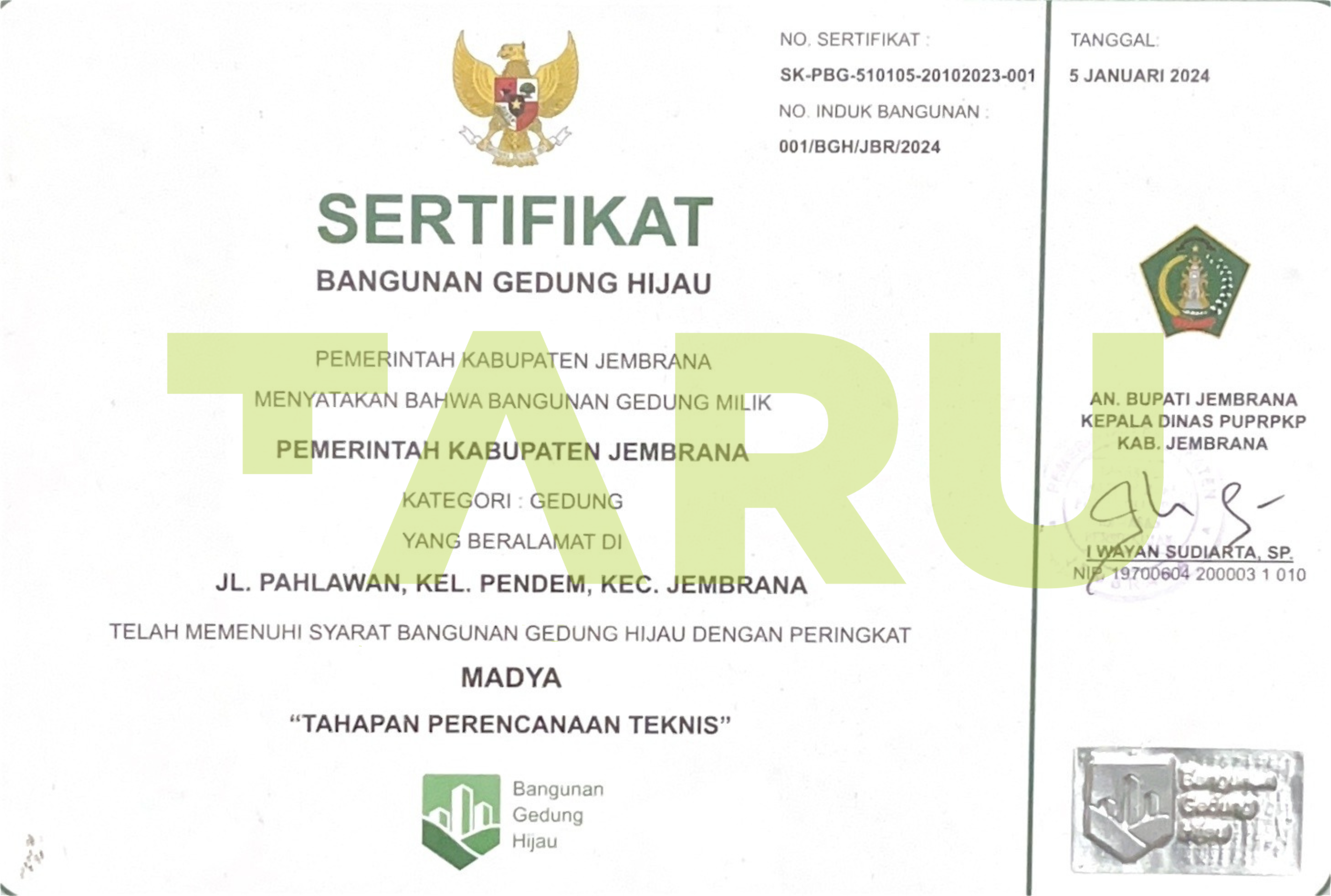 Pembangunan Gedung Hijau 